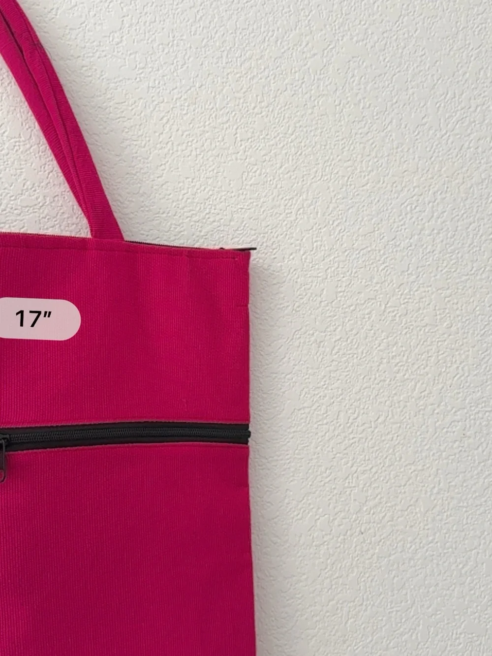 Vibrant Pink Embroidered Tote Bag